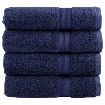 Premium Shower Towels SOLUND - 4pcs Navy Blue (70x140cm)