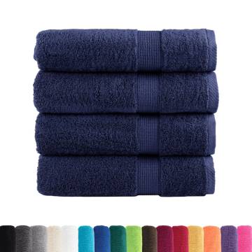 Premium Shower Towels SOLUND - 4pcs Navy Blue (70x140cm)