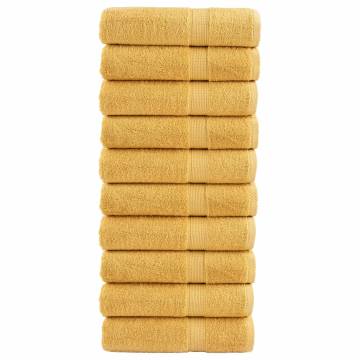 Premium Bath Towels SOLUND - 10pcs Gold 100x150cm 600gsm