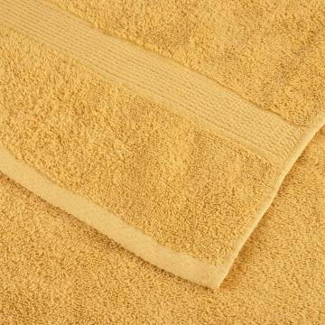 Premium Bath Towels SOLUND - 10pcs Gold 100x150cm 600gsm