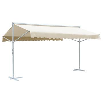 Free Standing Awning 600x300 cm Cream - Perfect for Outdoor Gatherings