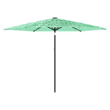 Garden Parasol with Steel Pole - Green 288x288 cm | HipoMarket