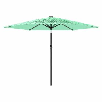 Garden Parasol with Steel Pole - Green 288x288 cm | HipoMarket