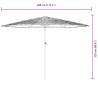 Garden Parasol with Steel Pole - Green 288x288 cm | HipoMarket