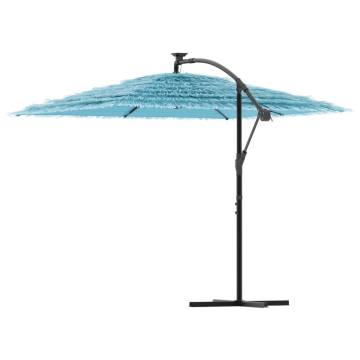 Garden Parasol with Steel Pole Blue - 246x246 cm Umbrella