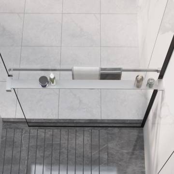 Shower Shelf for Walk-in Shower Wall Chrome - 90 cm Aluminium