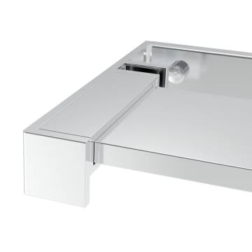 Shower Shelf for Walk-in Shower Wall Chrome - 90 cm Aluminium