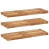 Floating Shelves 3 pcs - Solid Acacia Wood 80x30x4 cm