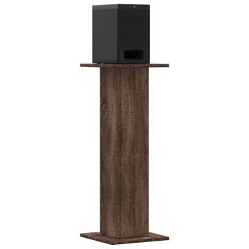 Speaker Stands 2 pcs Brown Oak - 30x30x80 cm | HipoMarket UK