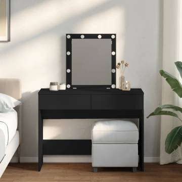 Black LED Dressing Table 100x40x130 cm - Modern Design