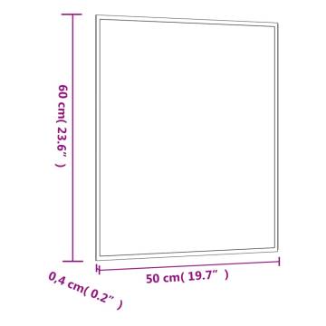 Wall Mirror 50x60 cm | Stylish Glass Rectangle Design