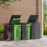 Wheelie Bin Storage for 3 Bins - Durable Anthracite Steel