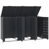 Wheelie Bin Storage for 3 Bins - Durable Anthracite Steel