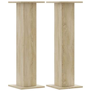 Speaker Stands 2 pcs Sonoma Oak - Durable & Stylish Design