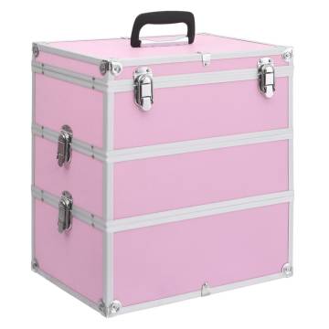 Pink Aluminium Make-up Case - Perfect Cosmetic Organizer