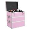 Pink Aluminium Make-up Case - Perfect Cosmetic Organizer