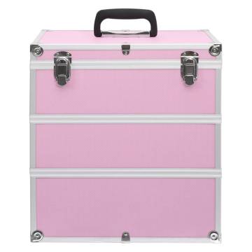 Pink Aluminium Make-up Case - Perfect Cosmetic Organizer