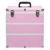 Pink Aluminium Make-up Case - Perfect Cosmetic Organizer