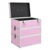 Pink Aluminium Make-up Case - Perfect Cosmetic Organizer