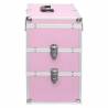 Pink Aluminium Make-up Case - Perfect Cosmetic Organizer