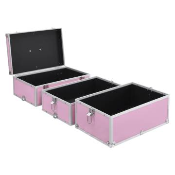 Pink Aluminium Make-up Case - Perfect Cosmetic Organizer