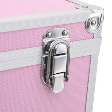 Pink Aluminium Make-up Case - Perfect Cosmetic Organizer