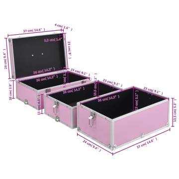 Pink Aluminium Make-up Case - Perfect Cosmetic Organizer