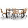 7 Piece Garden Dining Set - Durable Poly Rattan Furniture