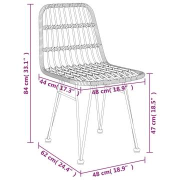 7 Piece Garden Dining Set - Durable Poly Rattan Furniture