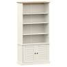 Bookcase VIGO White - Solid Pine Wood 85x35x170 cm