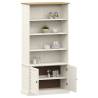 Bookcase VIGO White - Solid Pine Wood 85x35x170 cm