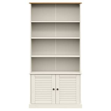 Bookcase VIGO White - Solid Pine Wood 85x35x170 cm