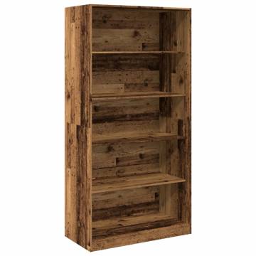 Stylish Old Wood Wardrobe - 100x50x200 cm | Hipo Market