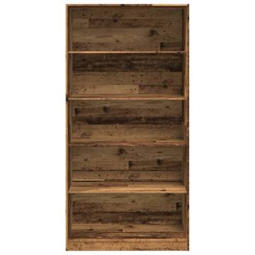 Stylish Old Wood Wardrobe - 100x50x200 cm | Hipo Market