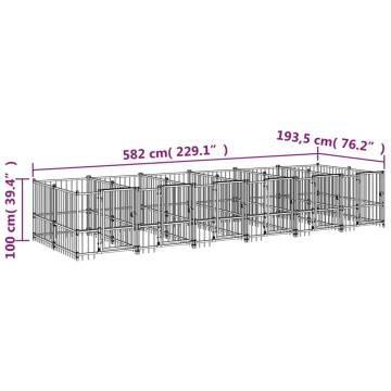 Outdoor Dog Kennel Steel 11.26 m² - Safe & Comfortable