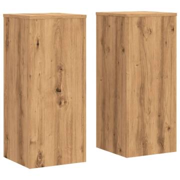 Artisian Oak Plant Stands - 2 pcs, 30x30x70 cm | HipoMarket