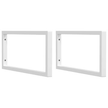 White Rectangular Shelf Brackets for Washbasin - 2 pcs