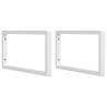 White Rectangular Shelf Brackets for Washbasin - 2 pcs