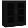 Office Cabinet Black - 90x40x105 cm Steel Storage Solution