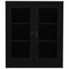 Office Cabinet Black - 90x40x105 cm Steel Storage Solution