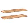 Floating Shelves 2 pcs - Solid Acacia Wood for Stylish Storage