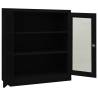 Office Cabinet Black - 90x40x105 cm Steel Storage Solution