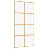 Sliding Door Gold 102.5x205 cm - Clear ESG Glass & Aluminium