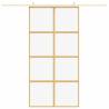 Sliding Door Gold 102.5x205 cm - Clear ESG Glass & Aluminium