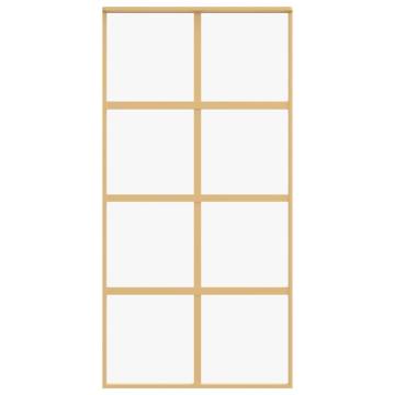 Sliding Door Gold 102.5x205 cm - Clear ESG Glass & Aluminium