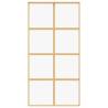 Sliding Door Gold 102.5x205 cm - Clear ESG Glass & Aluminium