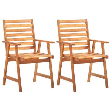 3 Piece Solid Wood Acacia Garden Dining Set - Hipomarket