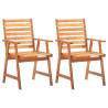 3 Piece Solid Wood Acacia Garden Dining Set - Hipomarket