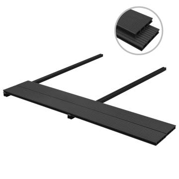 WPC Decking Boards Anthracite 40 m² Set with Accessories