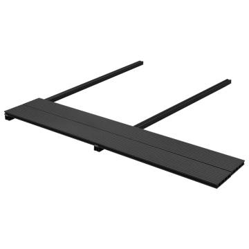 WPC Decking Boards Anthracite 40 m² Set with Accessories